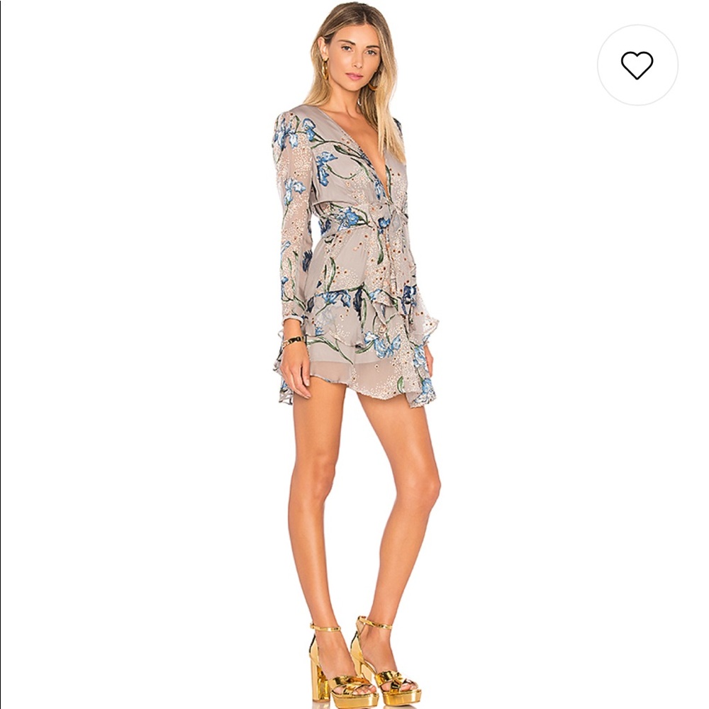 For Love & Lemons Cleo Party Dress - Silver Orchid
